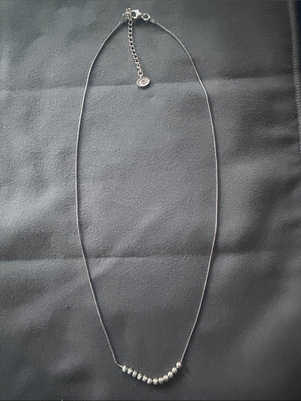 Silpada Silver Beaded Station Necklace